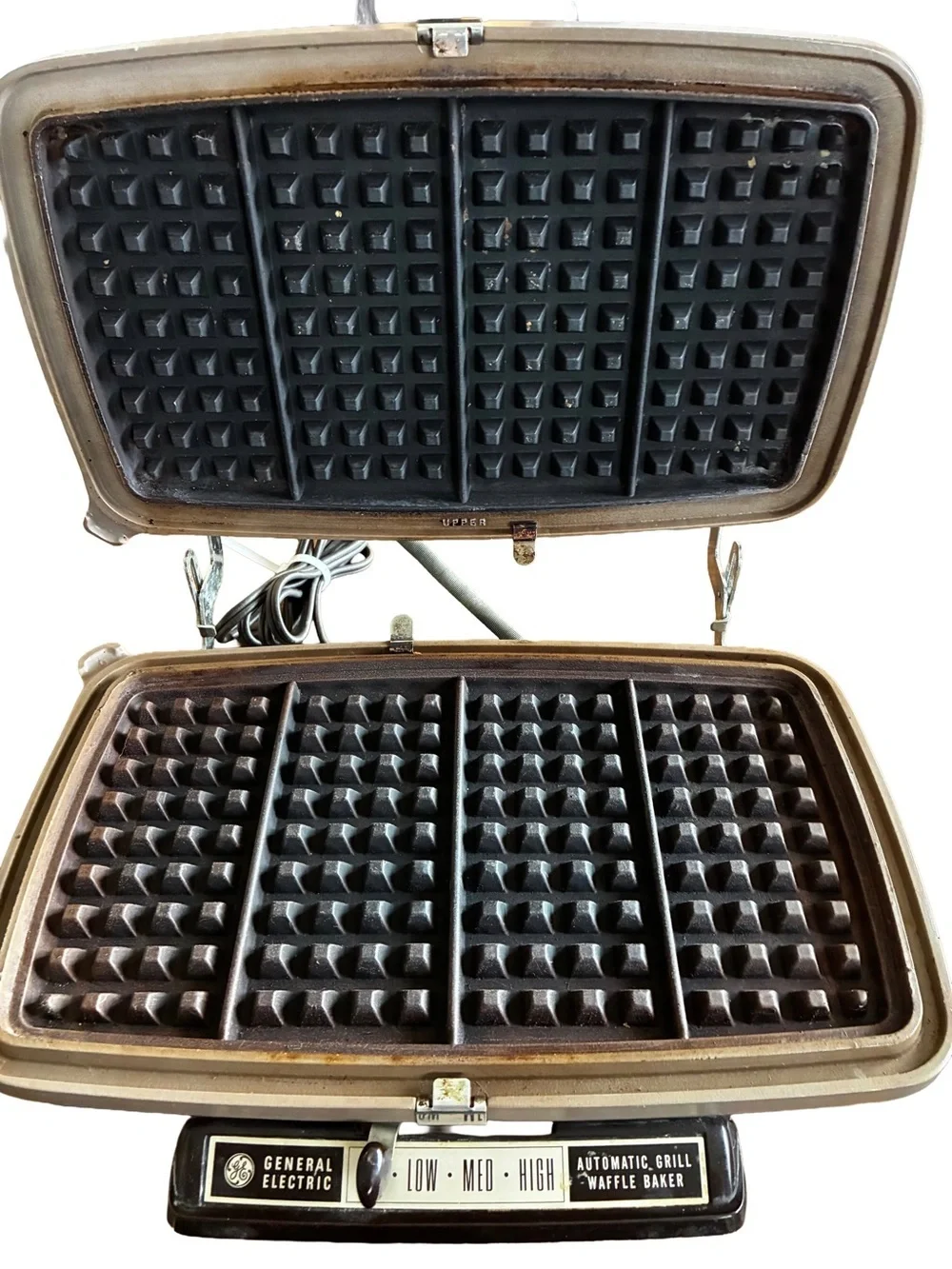 Vintage GE Grill & Waffle Baker 24G44T MCM Tested